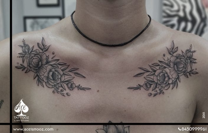 Flower-Collarbone-Black-and-Grey-Tattoo-Designs-705×451