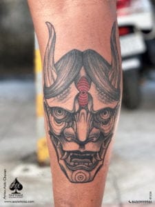 Heyna Mask Black & White Tattoo