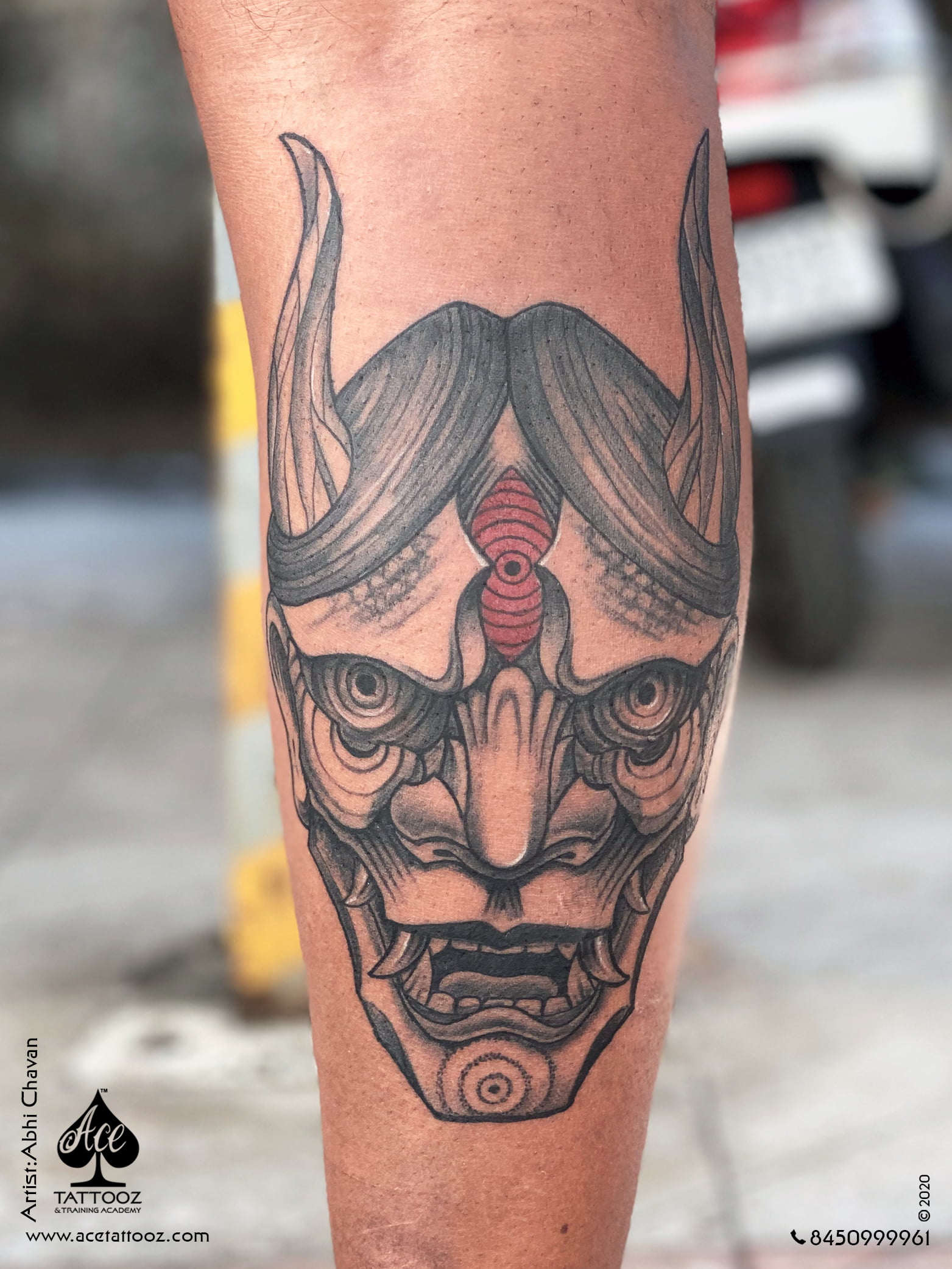 Heyna Mask God Tattoo