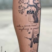 bird abstract tattoo