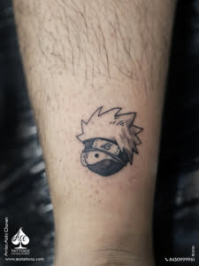 Kakashi Hatake Naruto Cartoon Tattoo