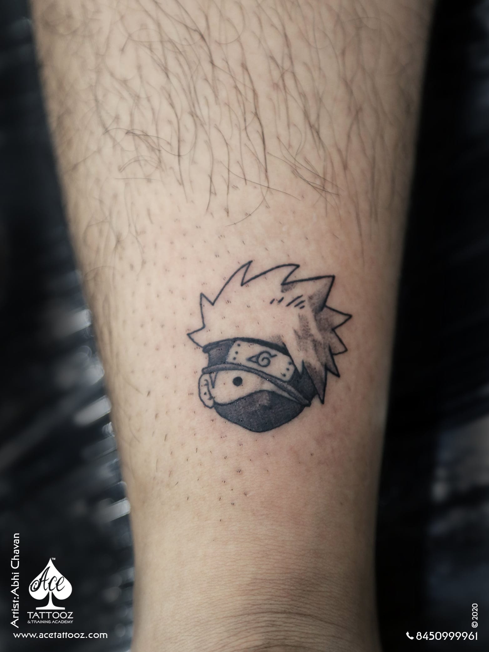 Kakashi Hatake Naruto Small Tattoo