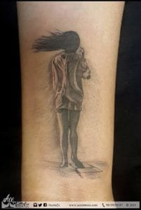 Lonely Girl Tattoo for Women