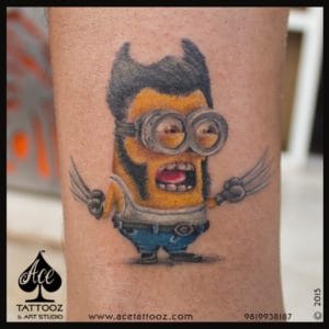 Minion 3D Tattoo