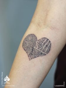 Mom Dad Finger Print Tattoo for Women