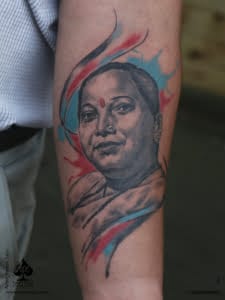 Realistic Mom Portrait Tattoo