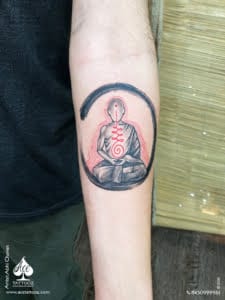 Realistic Monk Tattoo