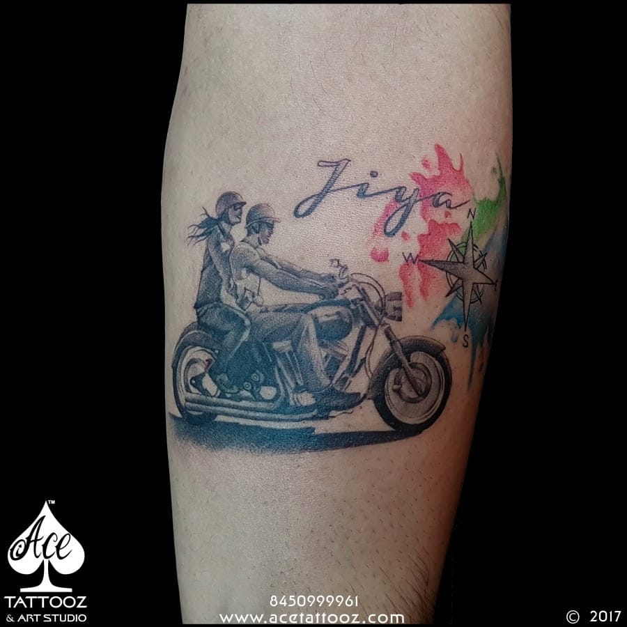 Riding-Couple-Best-Tattoo-Designs-for-Men