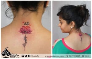 Rose Tattoo on Back for Women