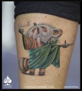 Shifu Kung Fu Panda 3D Tattoo