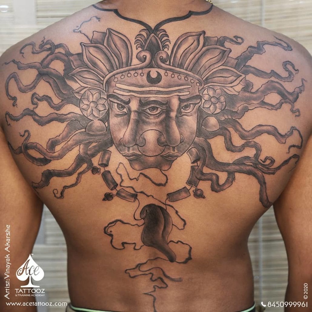 shiva tattoo on back - Ace Tattoos