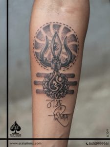 Shiva Illusion Black and White Tattoo