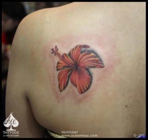 Shoe Flower Tattoo for Women