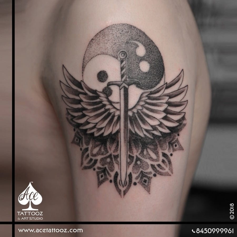 Sword-with-Semicolon-Yin-Yang-Geometrical-Tattoo-1