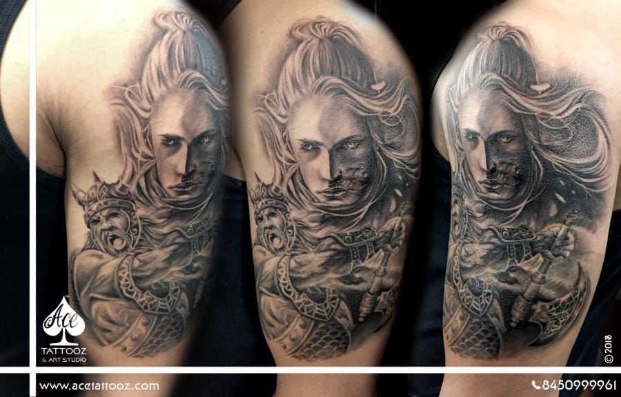 Unique-Warrior-Tattoo-Design