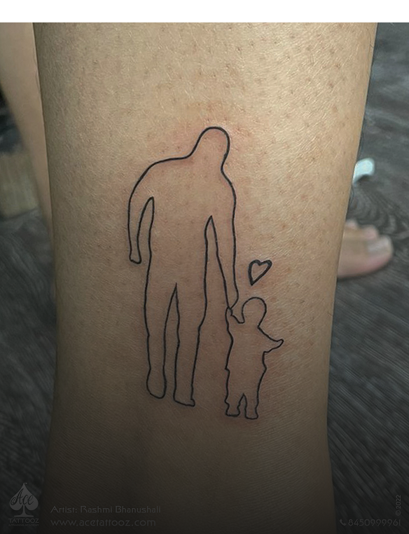 men leg tattoo