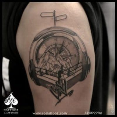 WWE Compass Tattoo