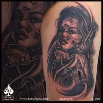 Big Black and Grey 3D Tattoo