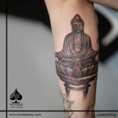 Buddha 3D Tattoo on Hand