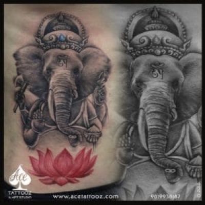 Ganesha 3D Tattoo Design