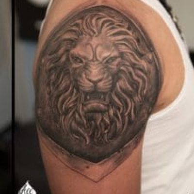 Lion Armor Tattoo