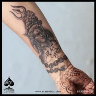 Lord Shiva Rudraksha 3D Tattoo