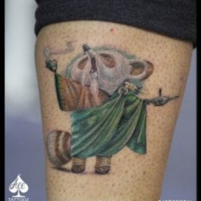 Shifu Kung Fu Panda 3D Tattoo