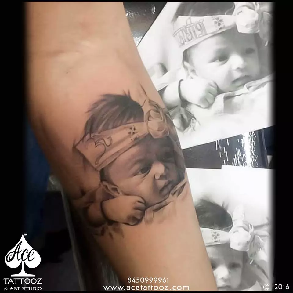Baby Portrait Tattoo Designs
