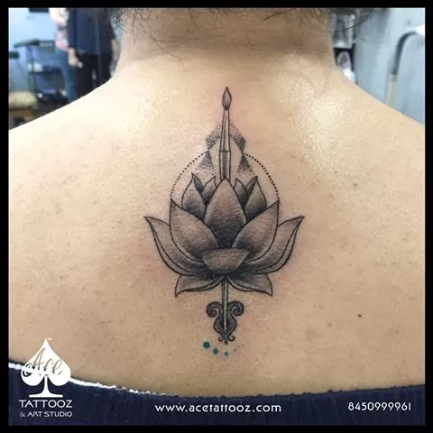 Customized Lotus Tattoo - Ace Tattooz & Art Studio Mumbai India