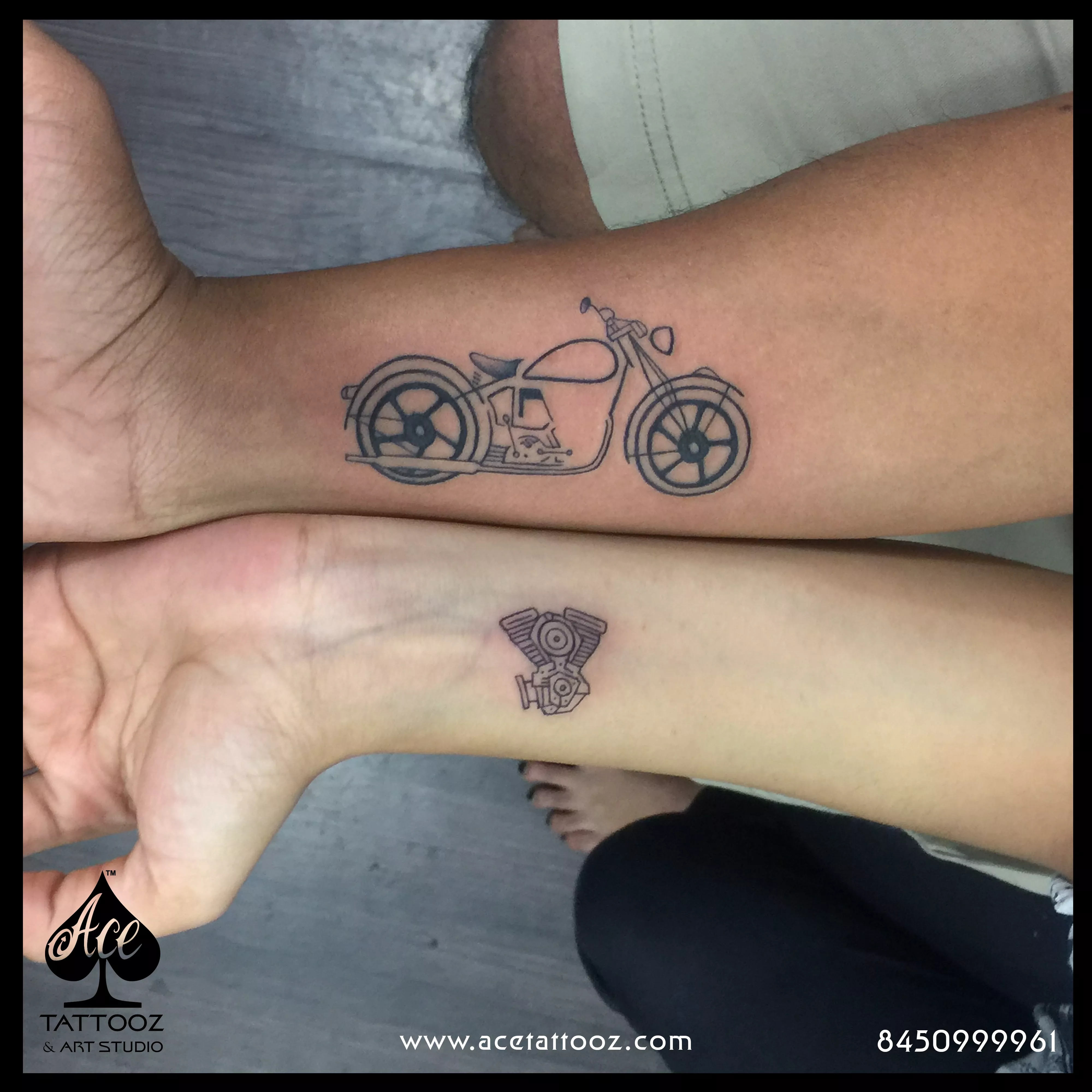 Couple Bike Tattoo
