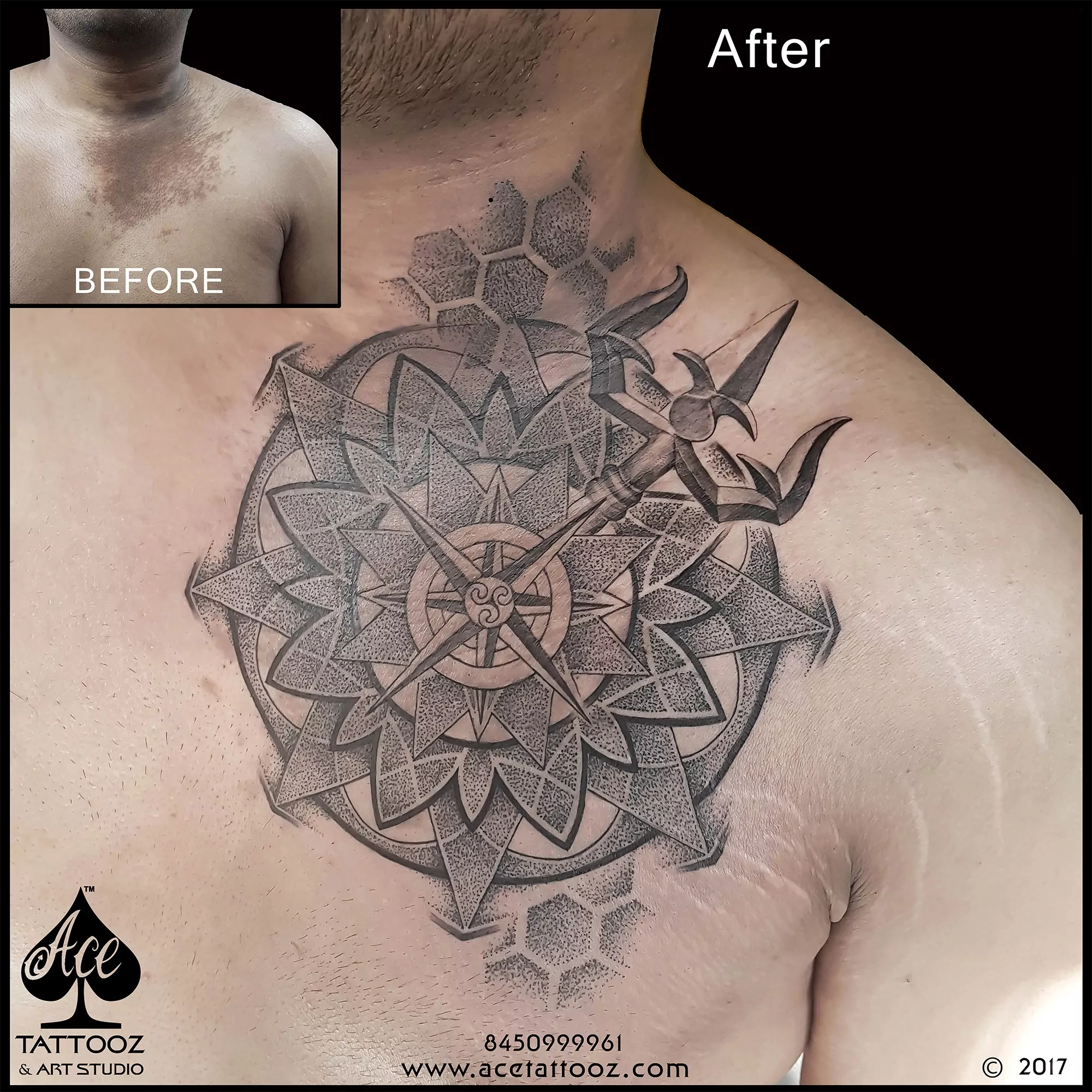Top 5 scar coverup tattoos done at Black Pearl Ink Mumbai