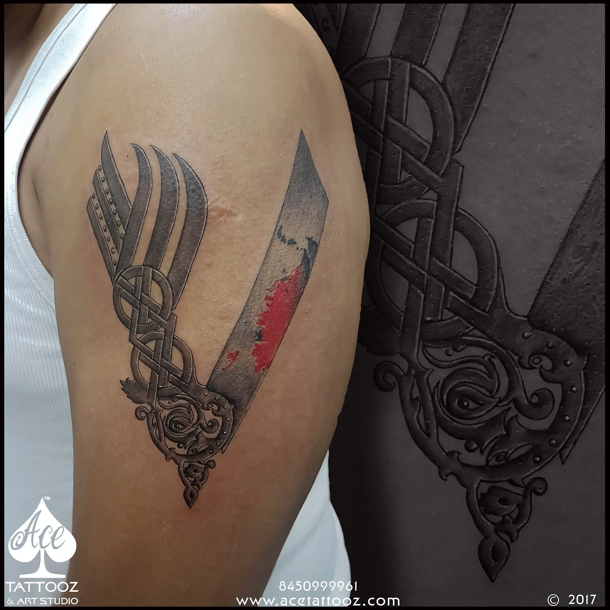 Vikings V Symbol Tattoo | Ace Tattoo & Art Studio Mumbai, India
