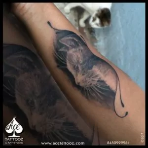 Cat Portrait Tattoo - Ace Tattoos
