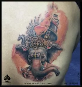 Ganpati 3D Tattoo - Ace Tattoos