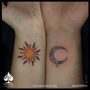 sun moon brother sister tattoo
