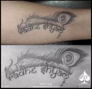 Radhe Krishna  GOd Tattoo Designs on wrist  Ace Tattooz