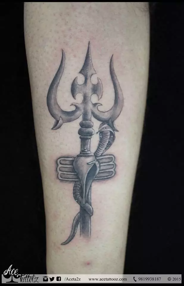 Trident graphic black tattoo art Design trishul india weapon of lord shiva  graphic Design Stock Vector  Adobe Stock
