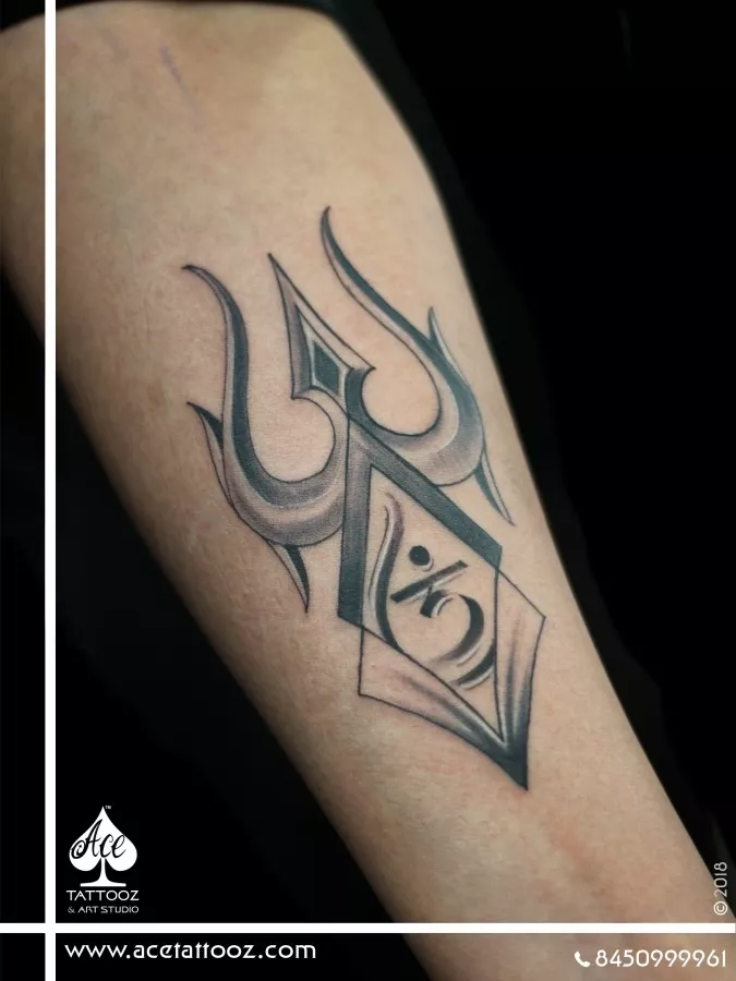 trishul symbol tattoo