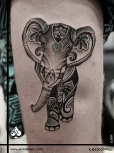 Go Lucky Elephant Tattoo Designs For Men