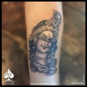 krishna tattoo on hand - ace tattoos