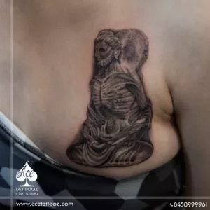 Fasting Buddha 3D Tattoo - Ace Tattoos