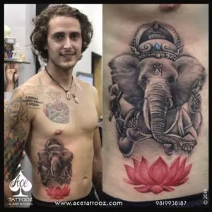 Ganesha 3D Tattoo - Ace Tattoos