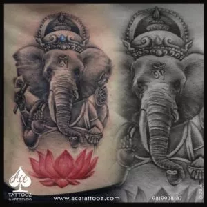 Ganesha 3D Tattoo Design - Ace Tattooz