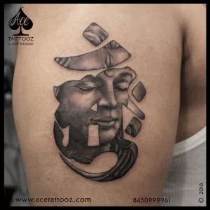 Shiva with OM 3D Tattoo
