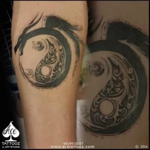 Arm Best Tattoo Designs for Men of Ying Yang Design