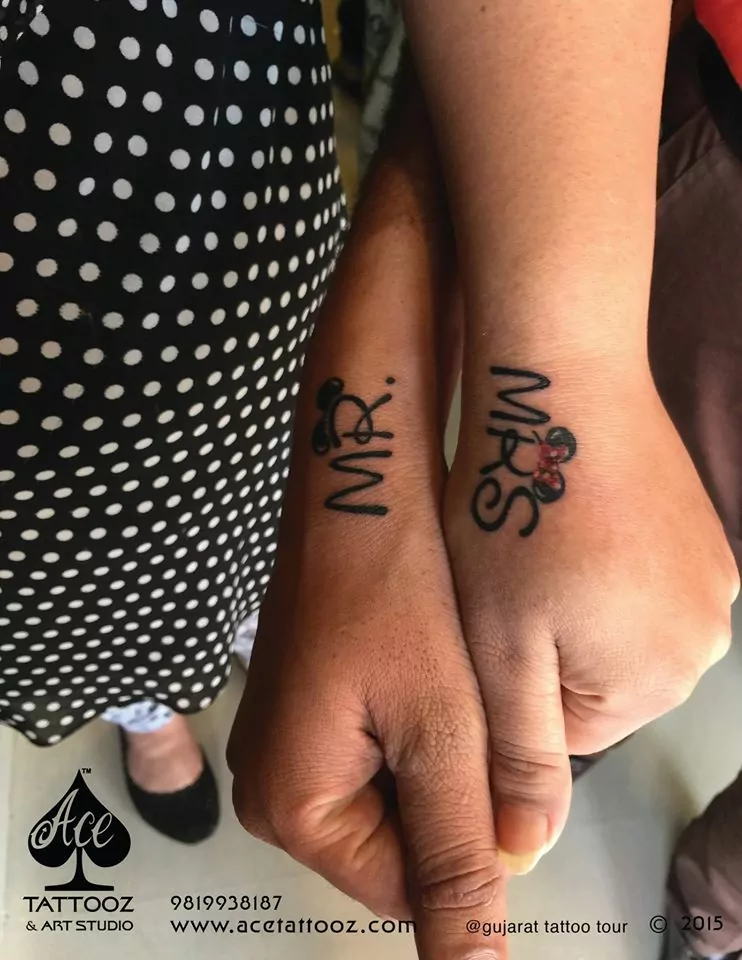 Mr  Mrs Couple Tattoo  Ace Tattooz