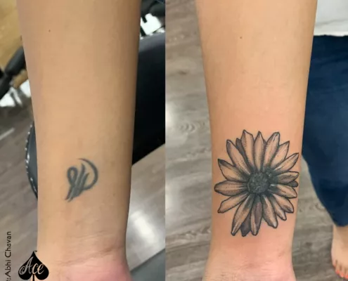 RED HANDED TATTOO  Sunflower coverup sunflower sunflowertattoo  coveruptattoo  Facebook