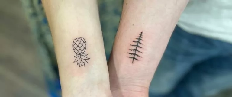 couple tattoos, minimalistic tattoos,