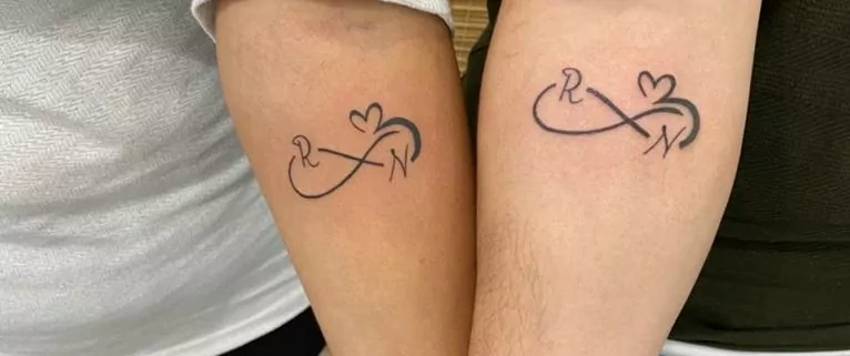 valentines day couple tattoo.