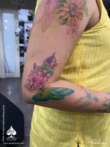 colourful butterfly tattoo